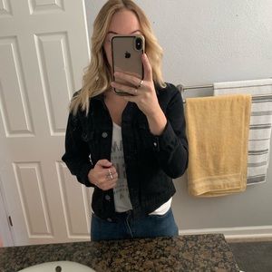 Black denim jacket